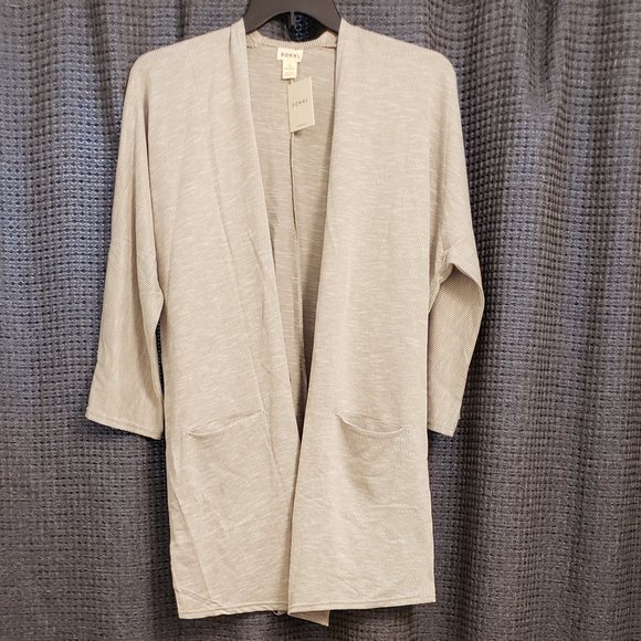 New Donni Rib Sweater Coat/Cardigan w/Pockets-OSFA - Picture 2 of 5